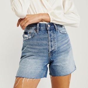 Abercrombie & Fitch high rise denim shorts